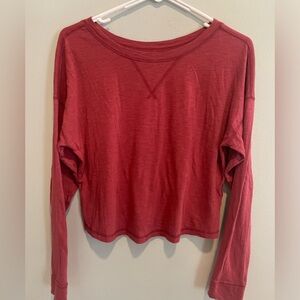 Abercrombie and Fitch Women’s Red Long Sleeve Basic Size XS